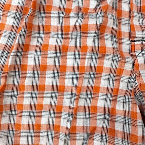 Orange and White Hanes Tagless Plaid Boxers - Picture 4 of 9
